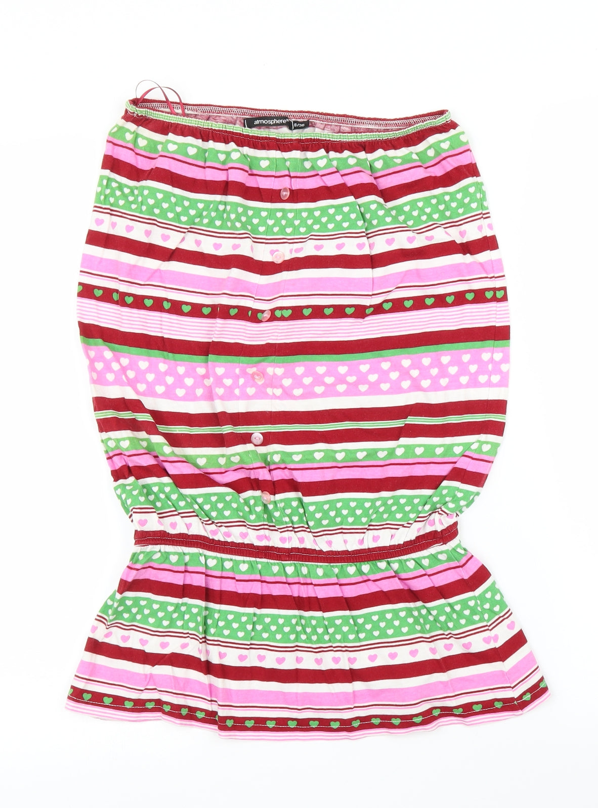 Primark Womens Pink Striped  Basic Blouse Size 8