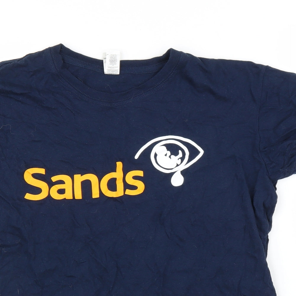 Womens UK Size M Roly Blue Basic T-Shirt