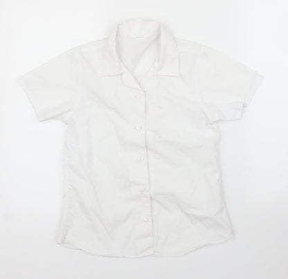 John Lewis Girls White   Basic Button-Up Size 11 Years