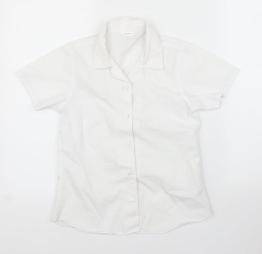 John Lewis Girls White   Basic Button-Up Size 11 Years