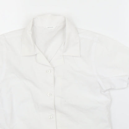 John Lewis Girls White   Basic Button-Up Size 11 Years