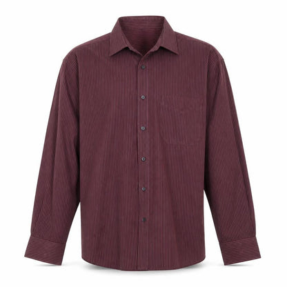 Mens UK Size 16 BHS Purple  Button-Up Long Sleeve Casual Shirt