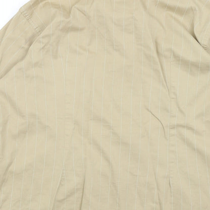 CT Woman Womens Brown Striped  Basic Button-Up Size 18