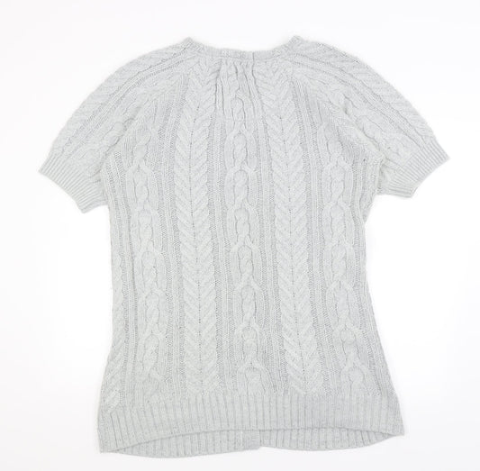 Womens UK Size M Savoir Grey Cardigan Jumper