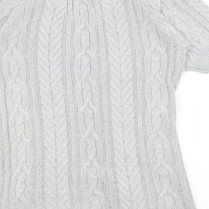 Womens UK Size M Savoir Grey Cardigan Jumper