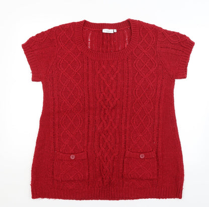 New Look Womens Red   Pullover Jumper Size 18