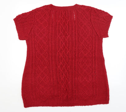 New Look Womens Red   Pullover Jumper Size 18