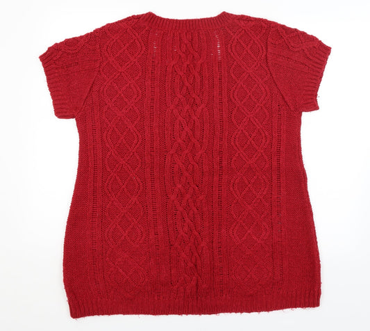 New Look Womens Red   Pullover Jumper Size 18