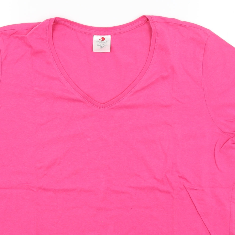 Stedman Womens Pink   Basic T-Shirt Size XL