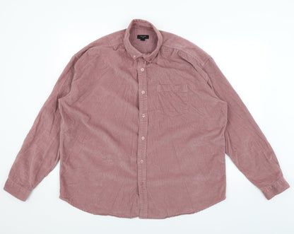 Mens UK Size L New Look Purple  Button-Up Long Sleeve Casual Shirt