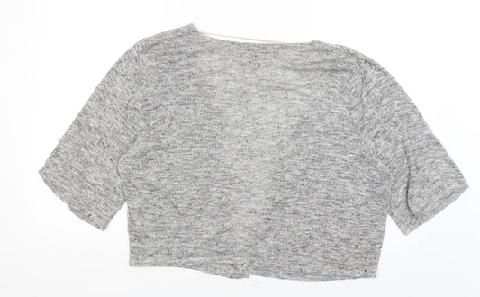 Womens UK Size 14 Atmosphere Grey Wrap Jumper