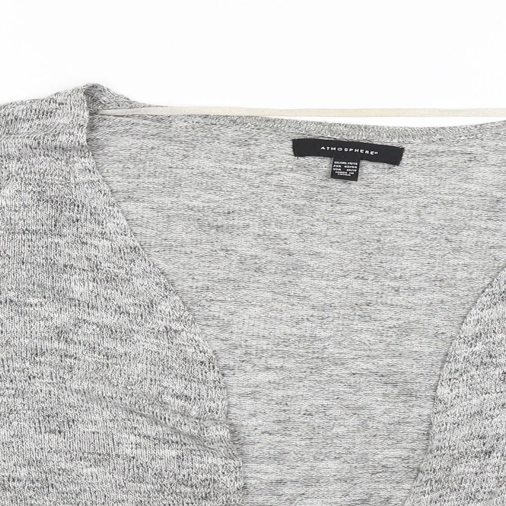 Womens UK Size 14 Atmosphere Grey Wrap Jumper