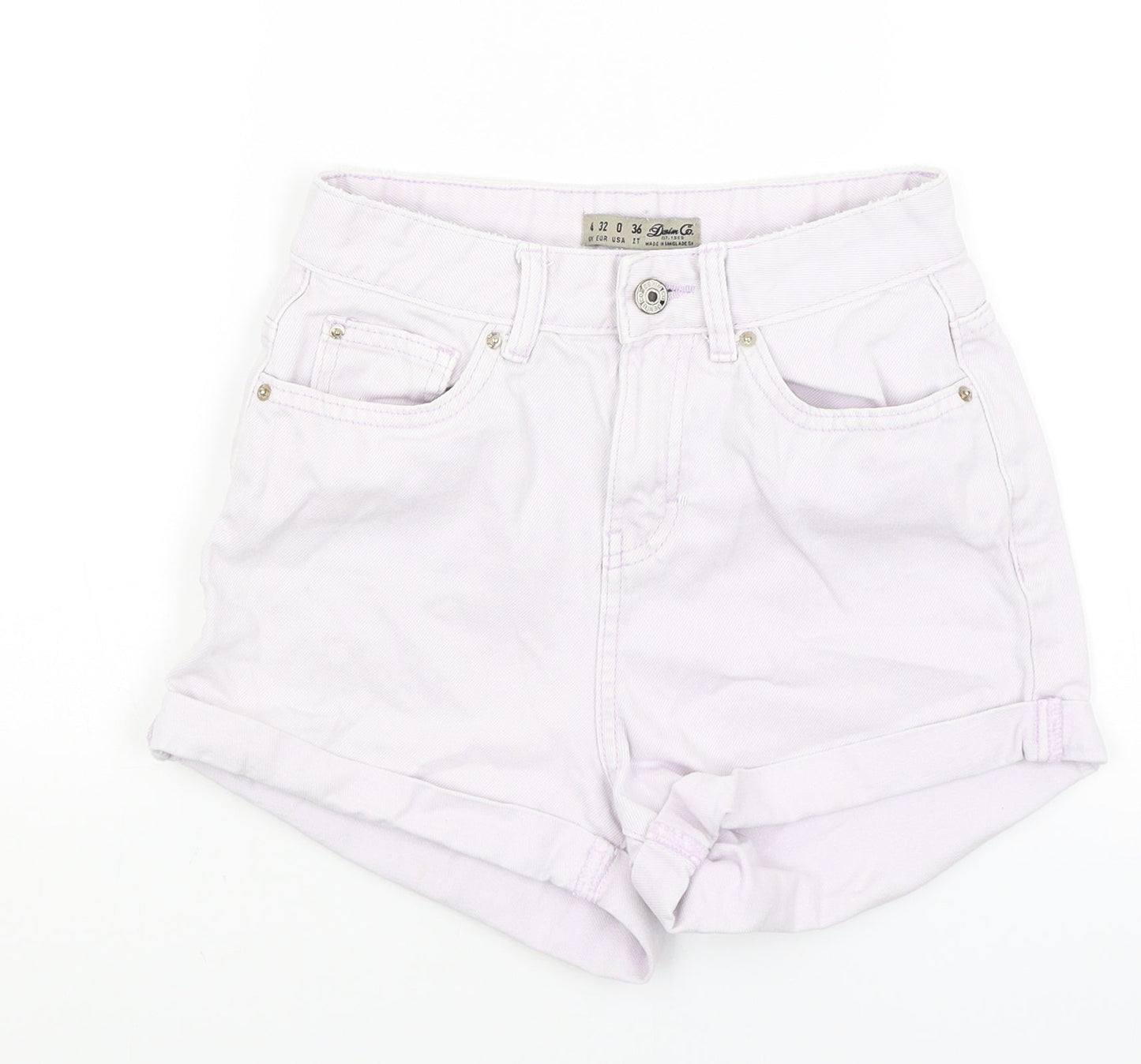 Denim Co Womens Purple   Hot Pants Shorts Size 4