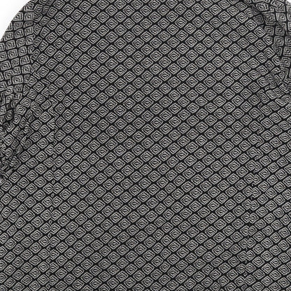 Peacocks Womens Black Geometric  Jacket Blazer Size 12