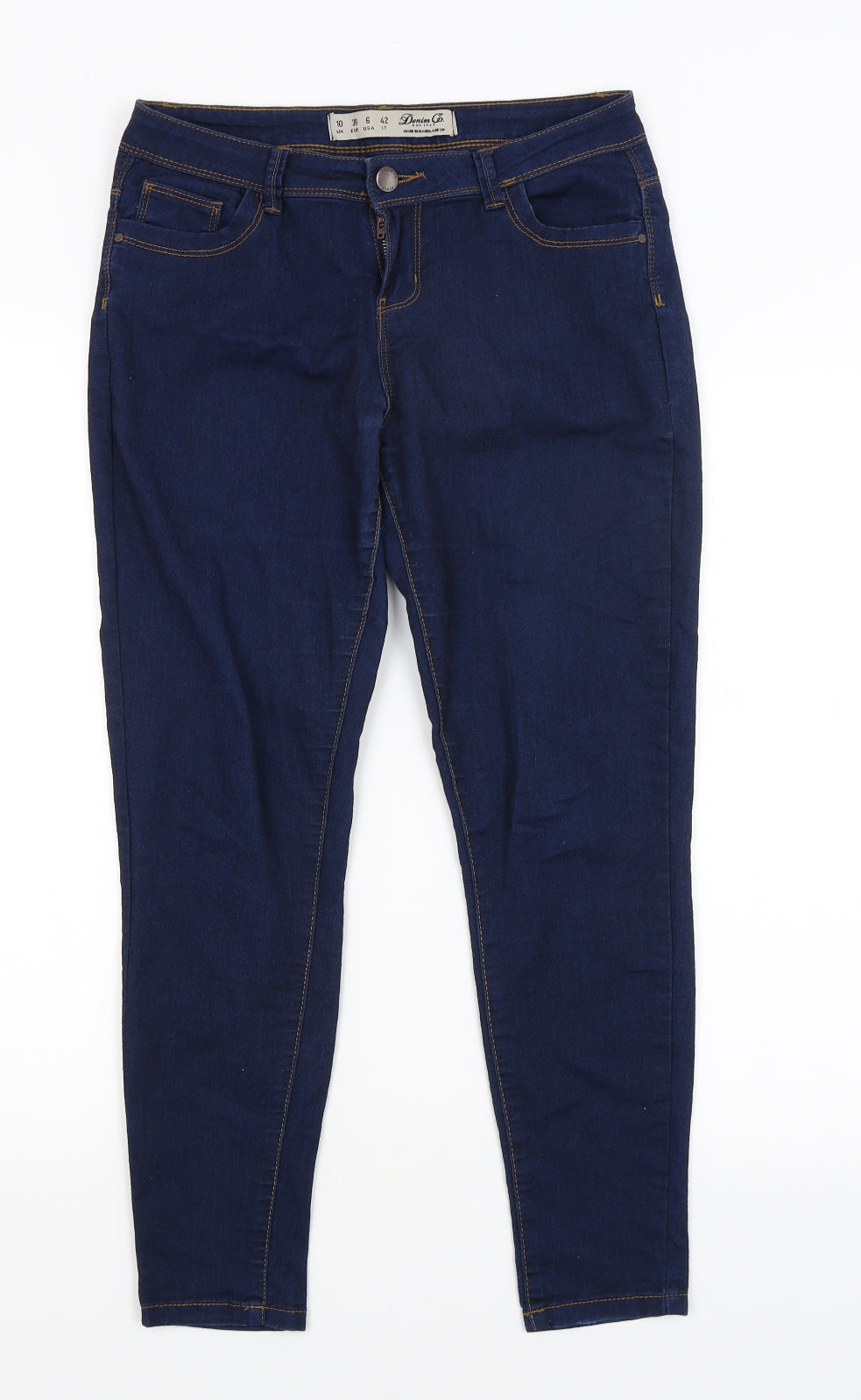 Denim Co Womens Blue   Skinny Jeans Size 10 L25 in
