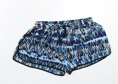 Denim & Co. Womens Multicoloured Geometric  Hot Pants Shorts Size 8
