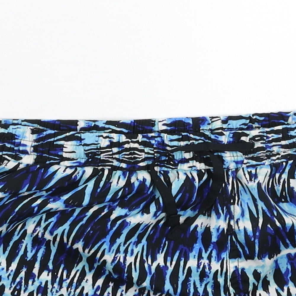 Denim & Co. Womens Multicoloured Geometric  Hot Pants Shorts Size 8