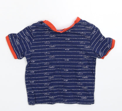 TU Baby Blue Spotted  Basic T-Shirt Size 6-9 Months