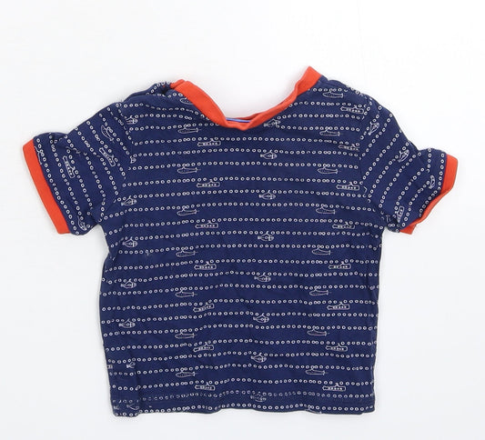 TU Baby Blue Spotted  Basic T-Shirt Size 6-9 Months