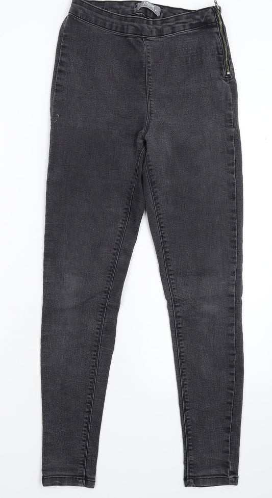 Dorothy Perkins Womens Grey  Denim Jegging Jeans Size 8 L28 in