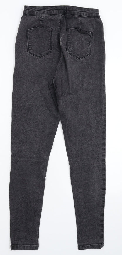 Dorothy Perkins Womens Grey  Denim Jegging Jeans Size 8 L28 in