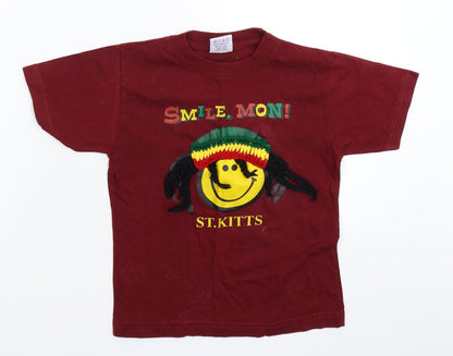 Tropical World Boys Brown   Basic T-Shirt Size 6 Years