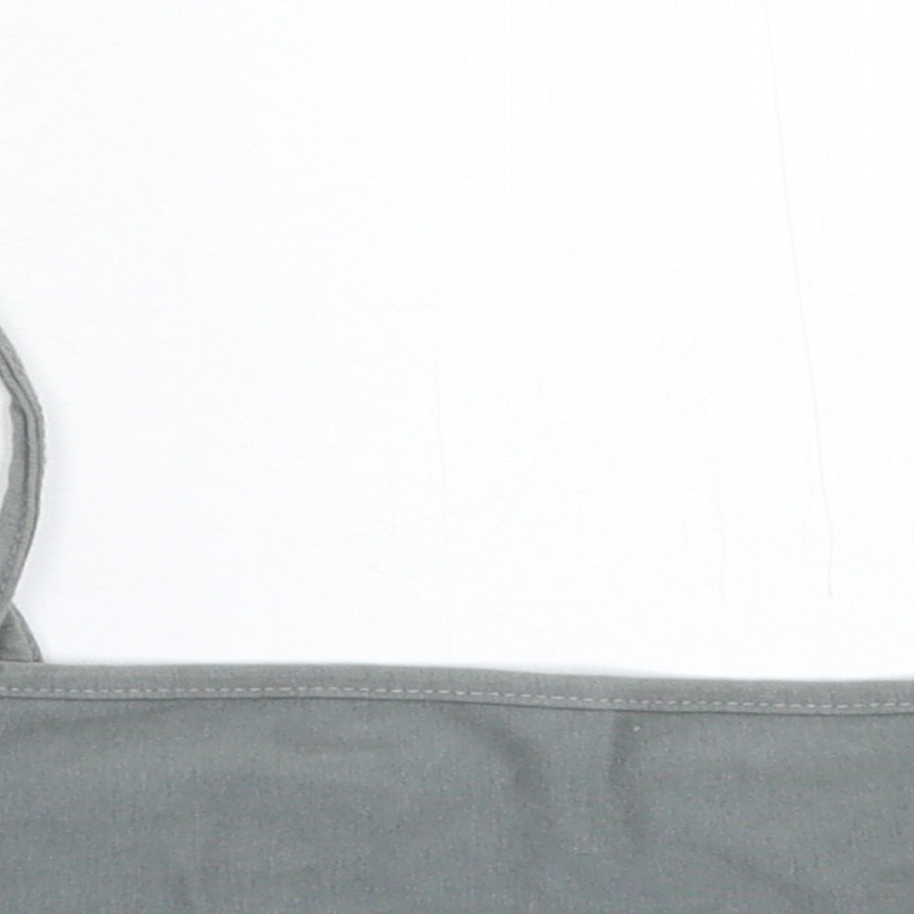 Womens UK Size 4 PRETTYLITTLETHING Grey Cropped Tank