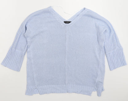 b.young Womens Blue  Knit Pullover Jumper Size L