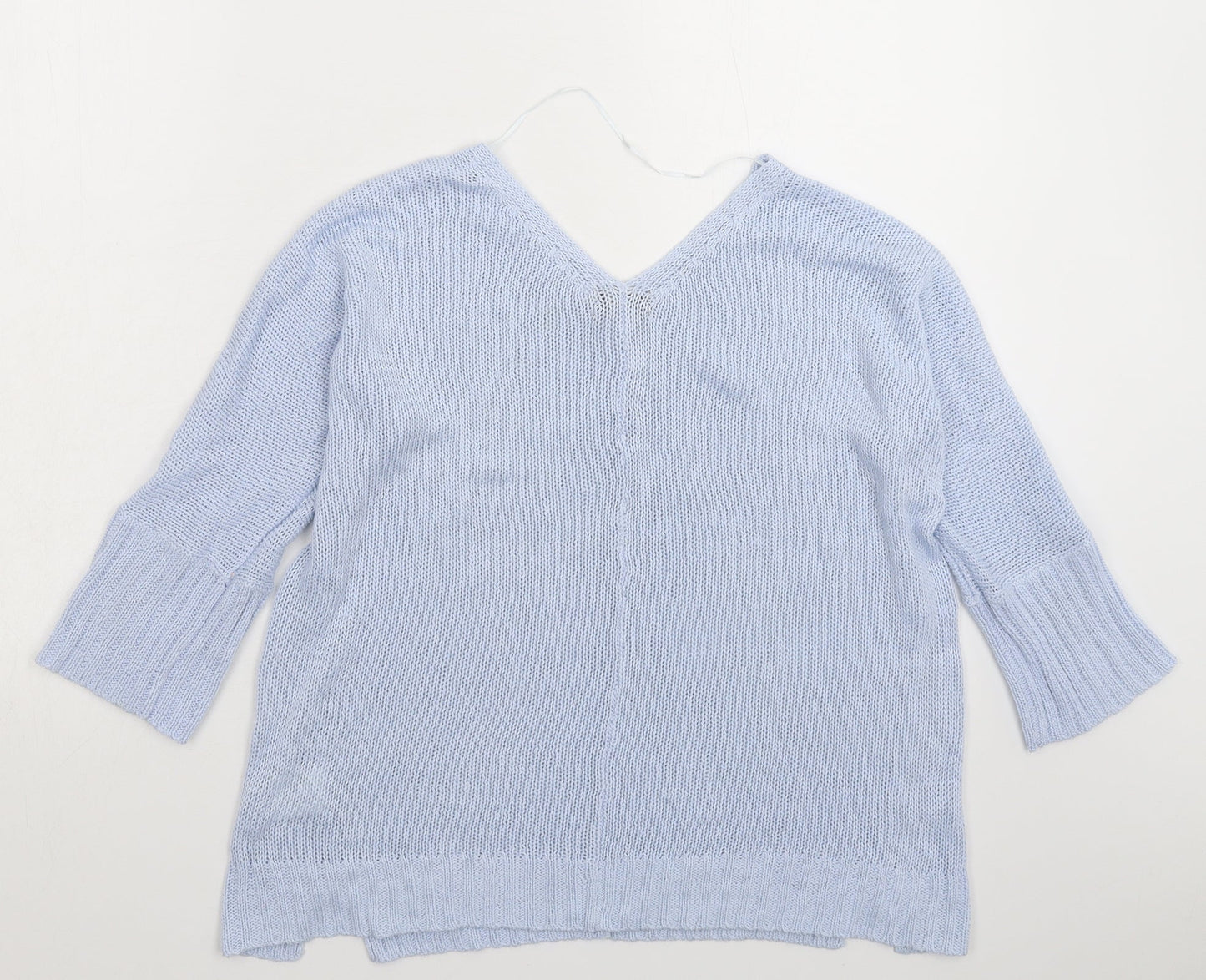 b.young Womens Blue  Knit Pullover Jumper Size L