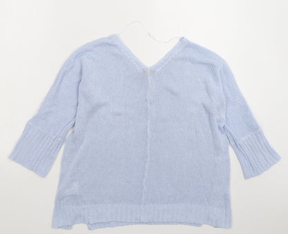 b.young Womens Blue  Knit Pullover Jumper Size L
