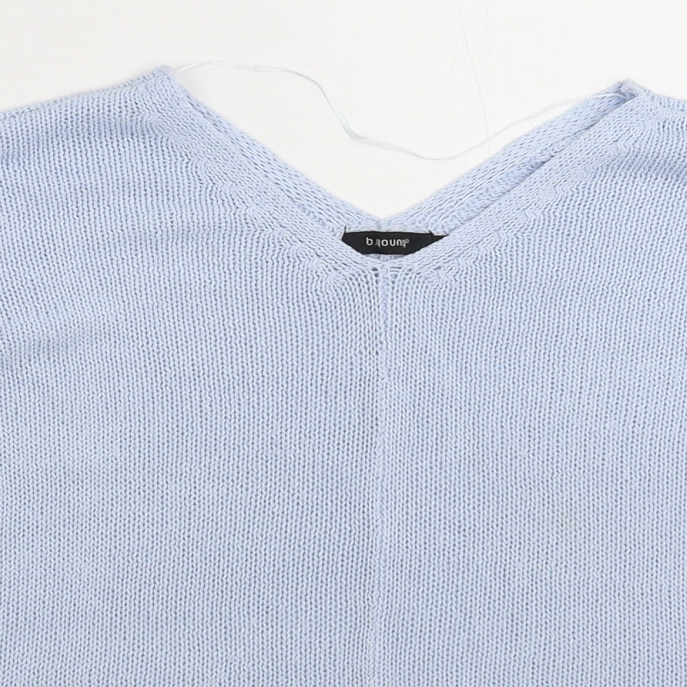 b.young Womens Blue  Knit Pullover Jumper Size L