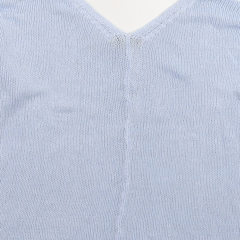 b.young Womens Blue  Knit Pullover Jumper Size L