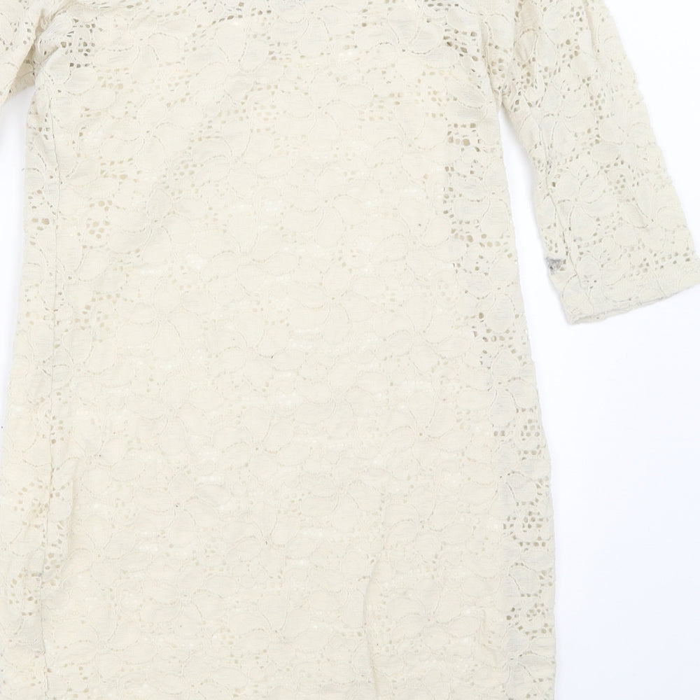 River Island Womens Beige   Bodycon  Size 10