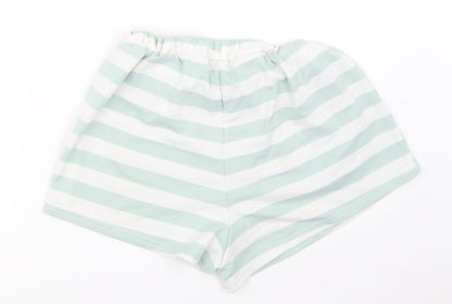 In the Style Womens Green Striped  Hot Pants Shorts Size 12