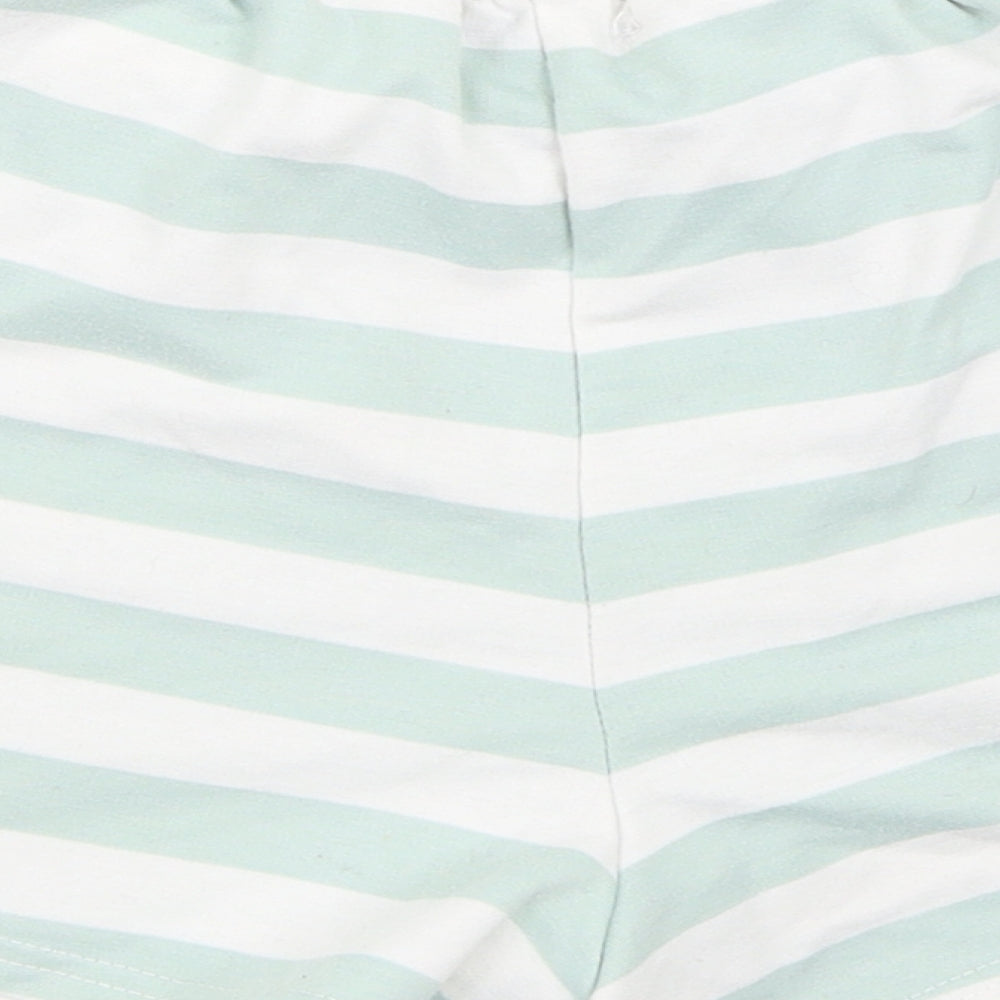 In the Style Womens Green Striped  Hot Pants Shorts Size 12