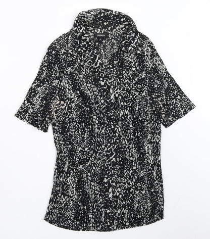 Papaya Womens Black   Basic Button-Up Size 12