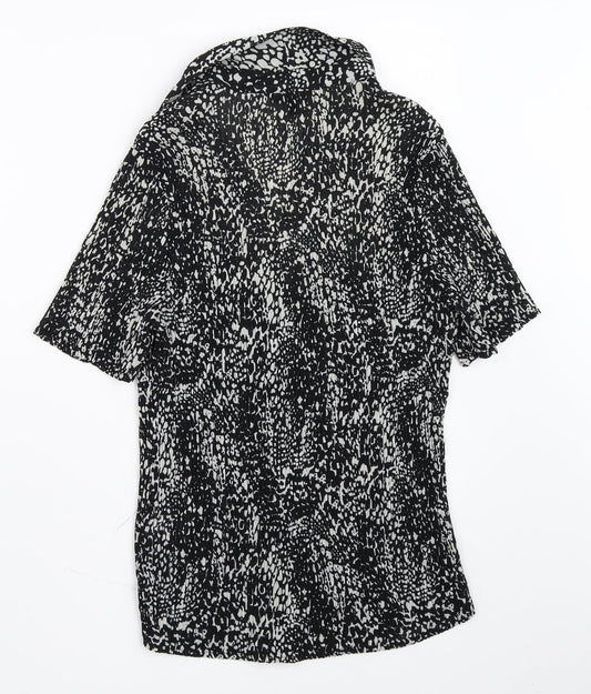 Papaya Womens Black   Basic Button-Up Size 12