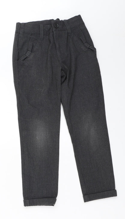 Matalan Girls Grey   Dress Pants Trousers Size 6 Years - School trousers