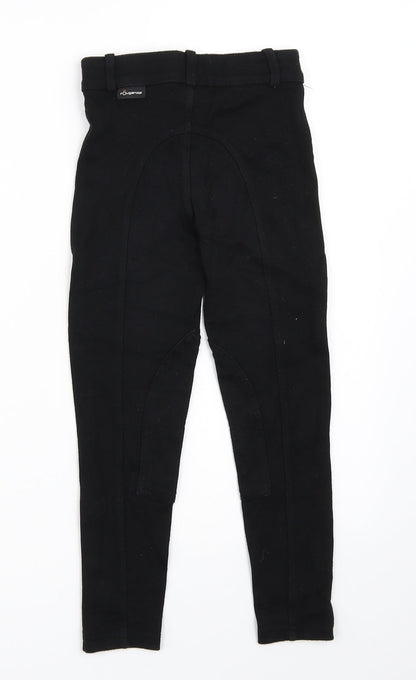 DECATHLON Girls Black   Capri Trousers Size 6 Years