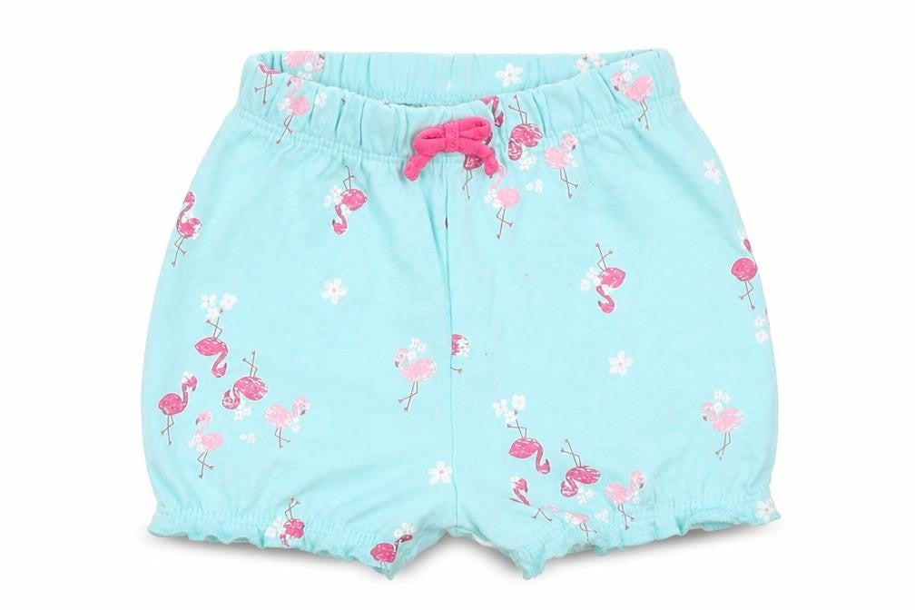 Front view of George girls’ blue cropped trousers, size 3-6, months