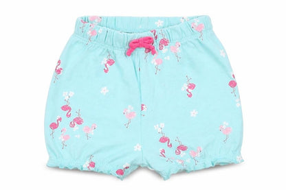 Front view of George girls’ blue cropped trousers, size 3-6, months
