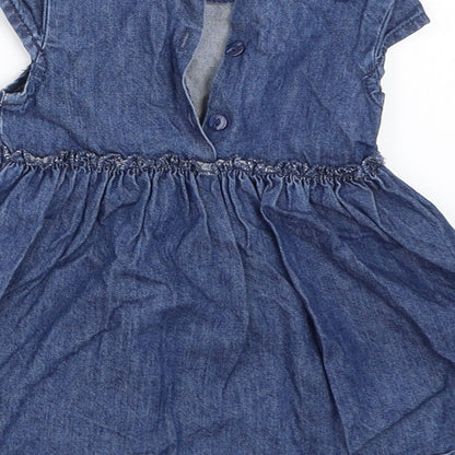 NEXT Girls Blue  Denim Fit & Flare  Size 3-6 Months