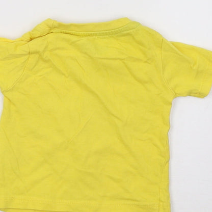 Peacocks Boys Yellow   Basic T-Shirt Size 0-3 Months