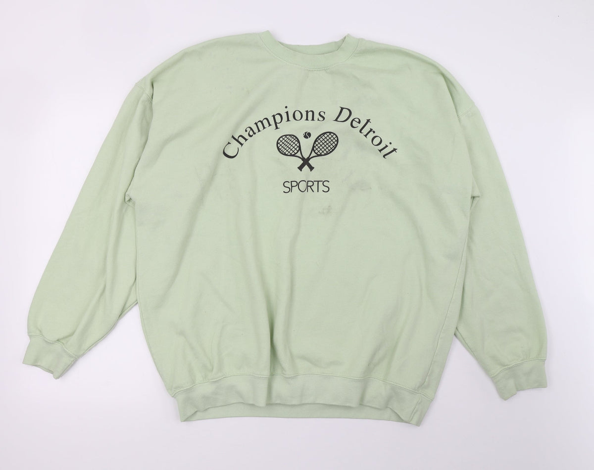Womens Green   Pullover Sweatshirt Size XL