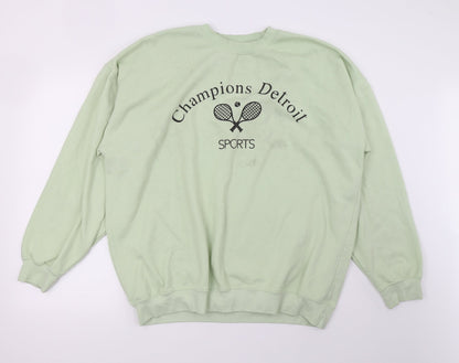 Womens Green   Pullover Sweatshirt Size XL