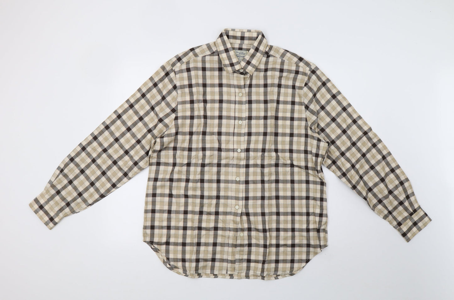 the collar company Mens Brown Check   Polo Size L