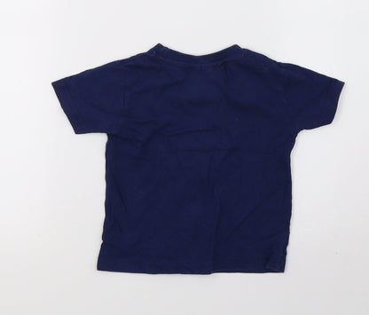 Peacocks Boys Blue   Pullover T-Shirt Size 9-12 Months