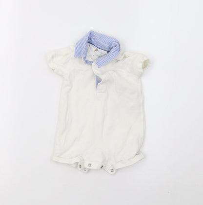 Debenhams Baby White   Babygrow One-Piece Size Newborn