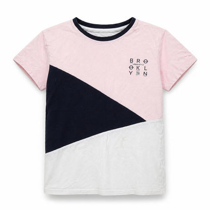 Primark Boys White Striped  Basic T-Shirt Size 10-11 Years