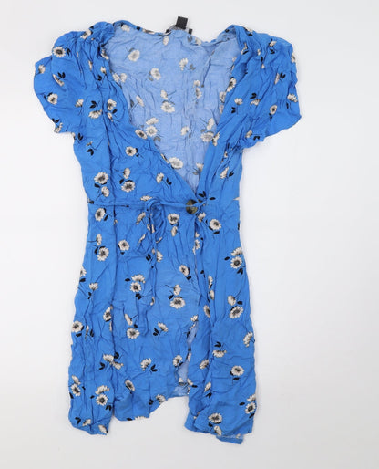 Primark Womens Blue Polka Dot  Jacket  Size 14  - beach wear